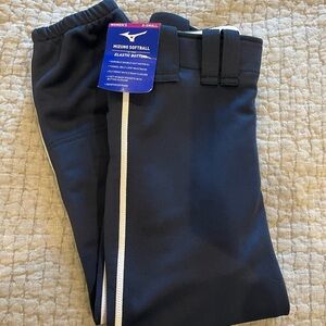 Mizuno Navy Softball Pants with White Trim